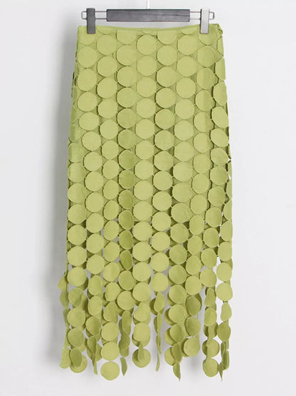 Fringe Midi Skirt