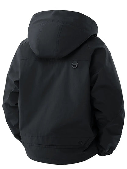 Men's Full Size Zip Up Long Sleeve Hooded Jacket Plus Size
