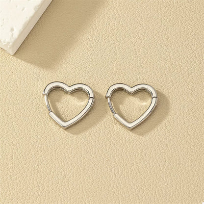 Alloy Heart Shape Hoop Earrings