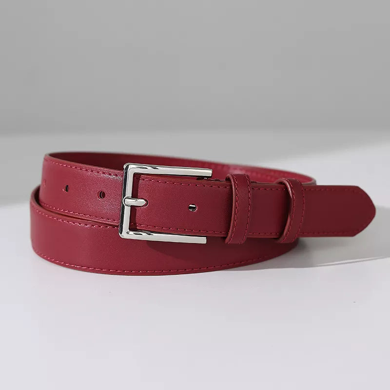 Silver Square Buckle Belt