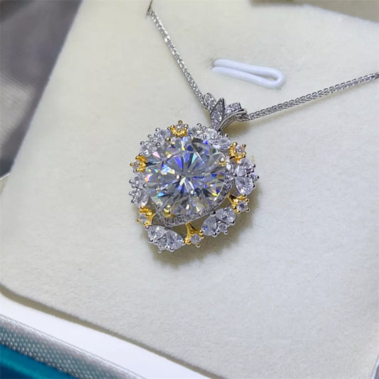 5 Carat Moissanite 925 Sterling Silver Necklace