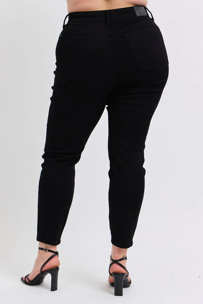 Judy Blue Plus Size HW Faux Leather Skinny Pants