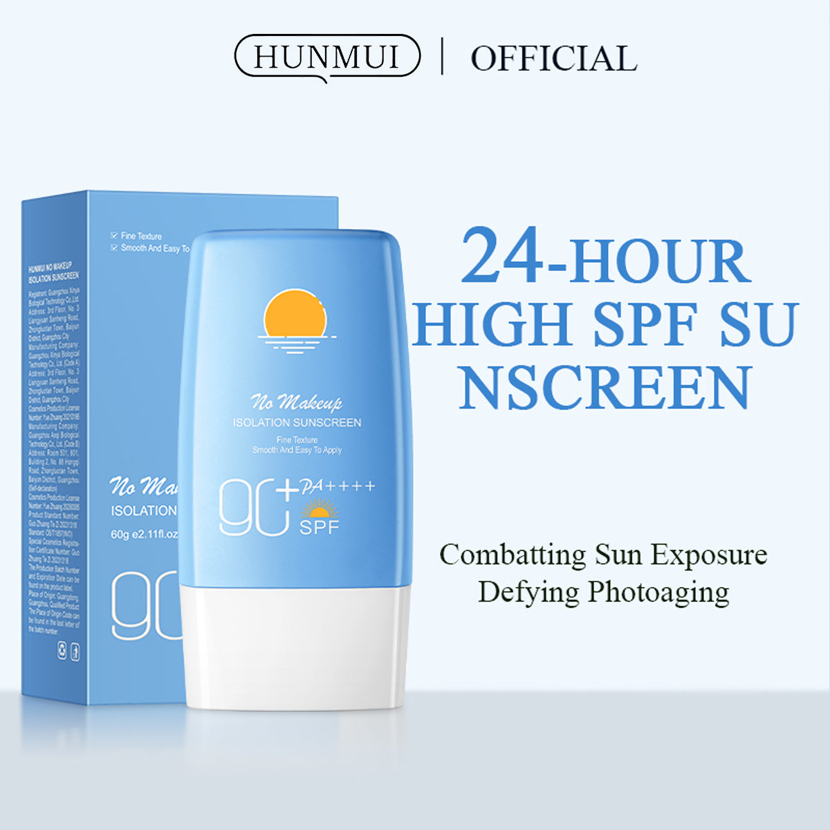 HUNMUI Bare Face Isolation Sunscreen 60g