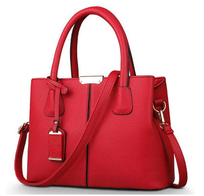 Women PU Leather Shoulder Bag Lychee Pattern Handbag Crossbody Tote Purse for Casual Party Everyday Use Shoulder Messenger Bag