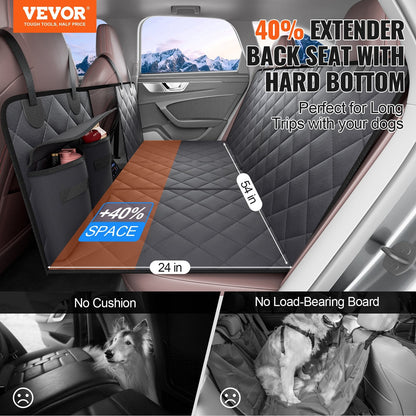 VEVOR Dog Car Seat Cover For Back Seat 54 X 24 In Waterproof 600D For Cars