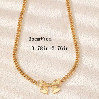 18K Gold-Plated  Bowknot Chain Necklace