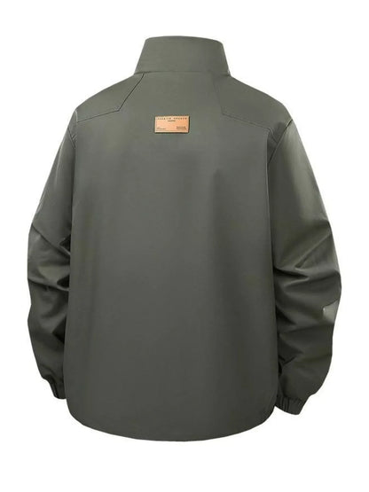 Men's Plus Size Casual Stand Collar Lightweight Bomber Jacket