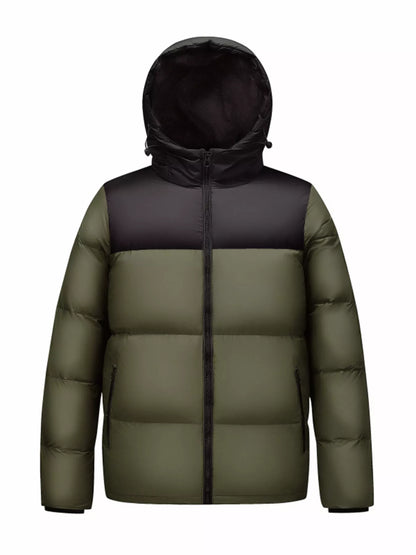 Men's Full Size Warm Padded Hooded Puffer Jacket Plus Size