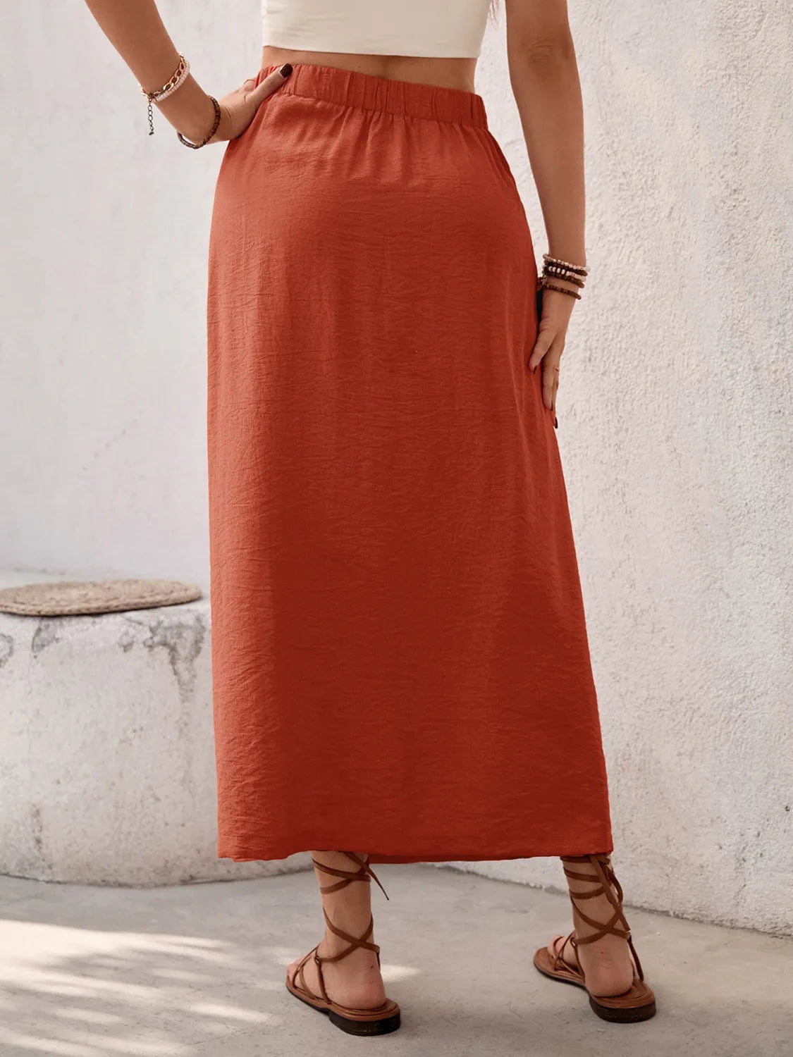 Slit Midi Skirt