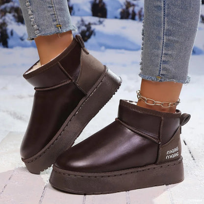 Faux-Fur Platform Ankle Boots