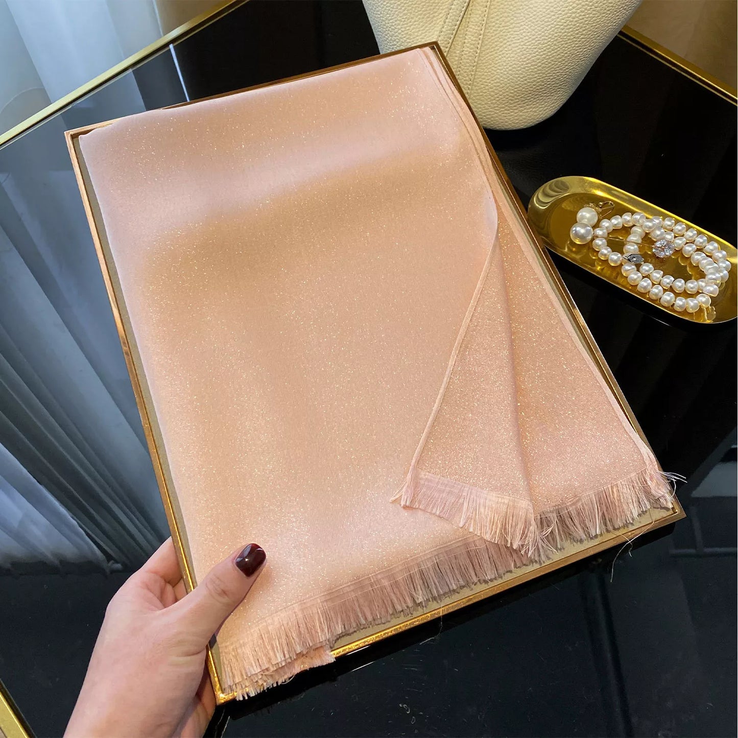 Raw Hem Scarf