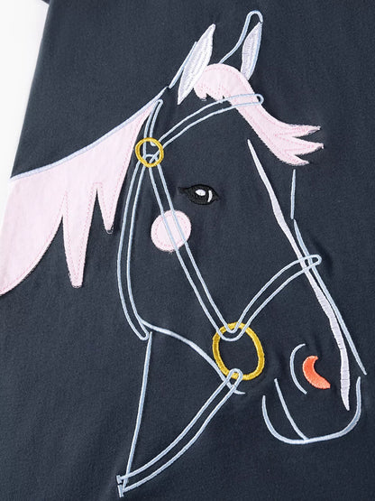 Children's Horse Short Sleeve Polo Dress