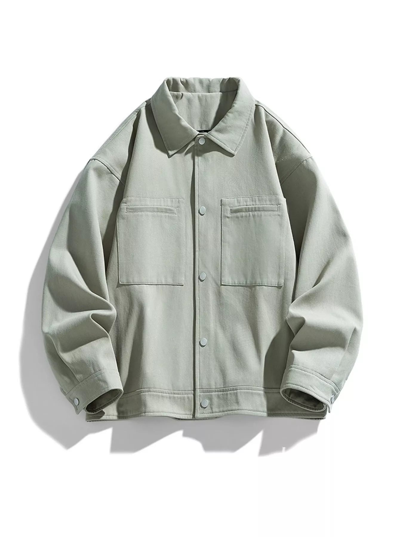 Men's Plus Size Casual Snap-Down Jacket