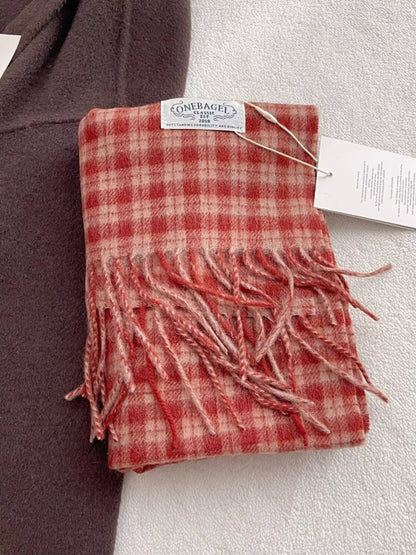 Classic Plaid Fringe Scarf