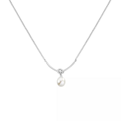 925 Sterling Silver Pearl Necklace