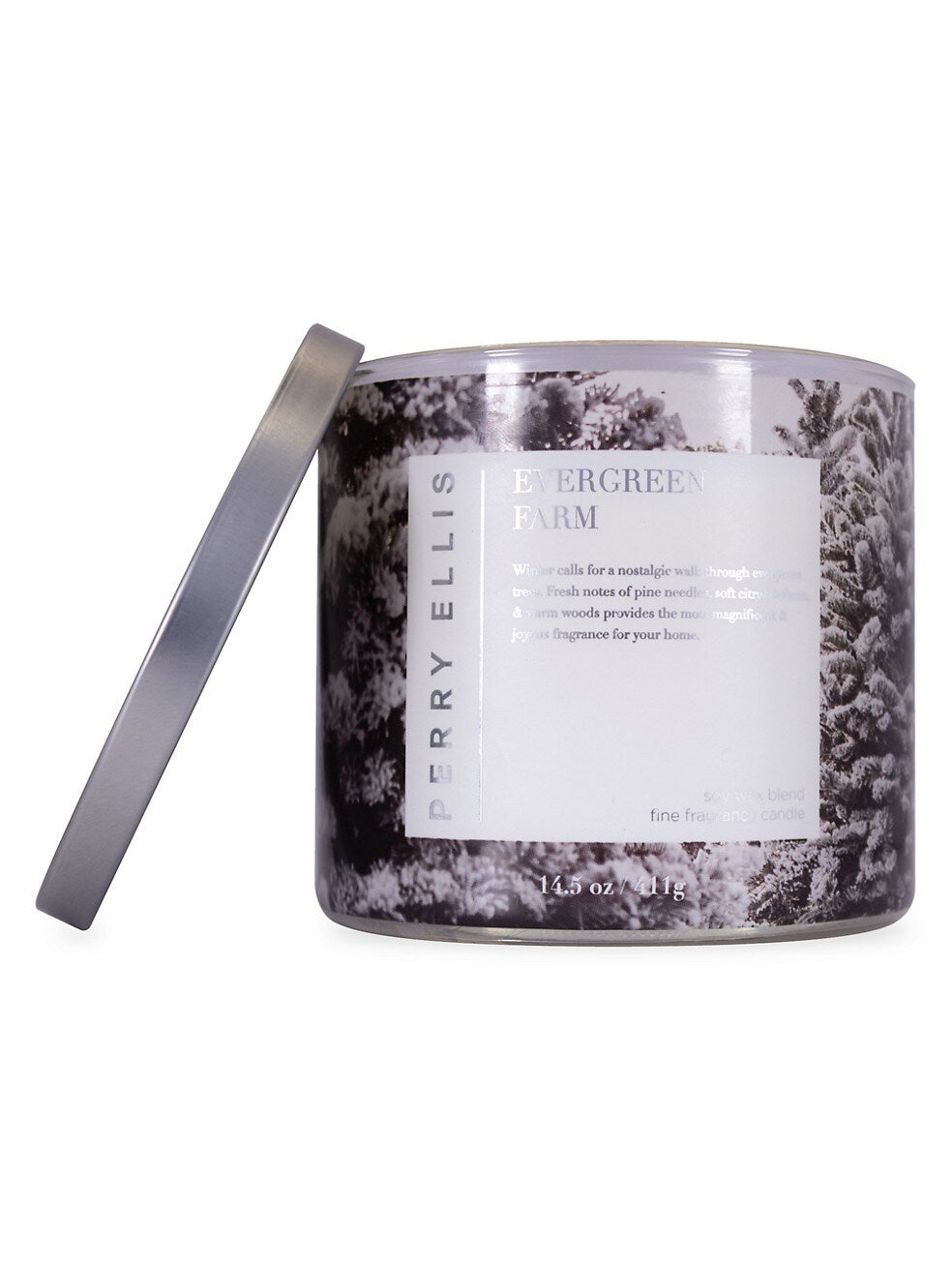 Evergreen Farm 3 Wick Candle by Perry Ellis