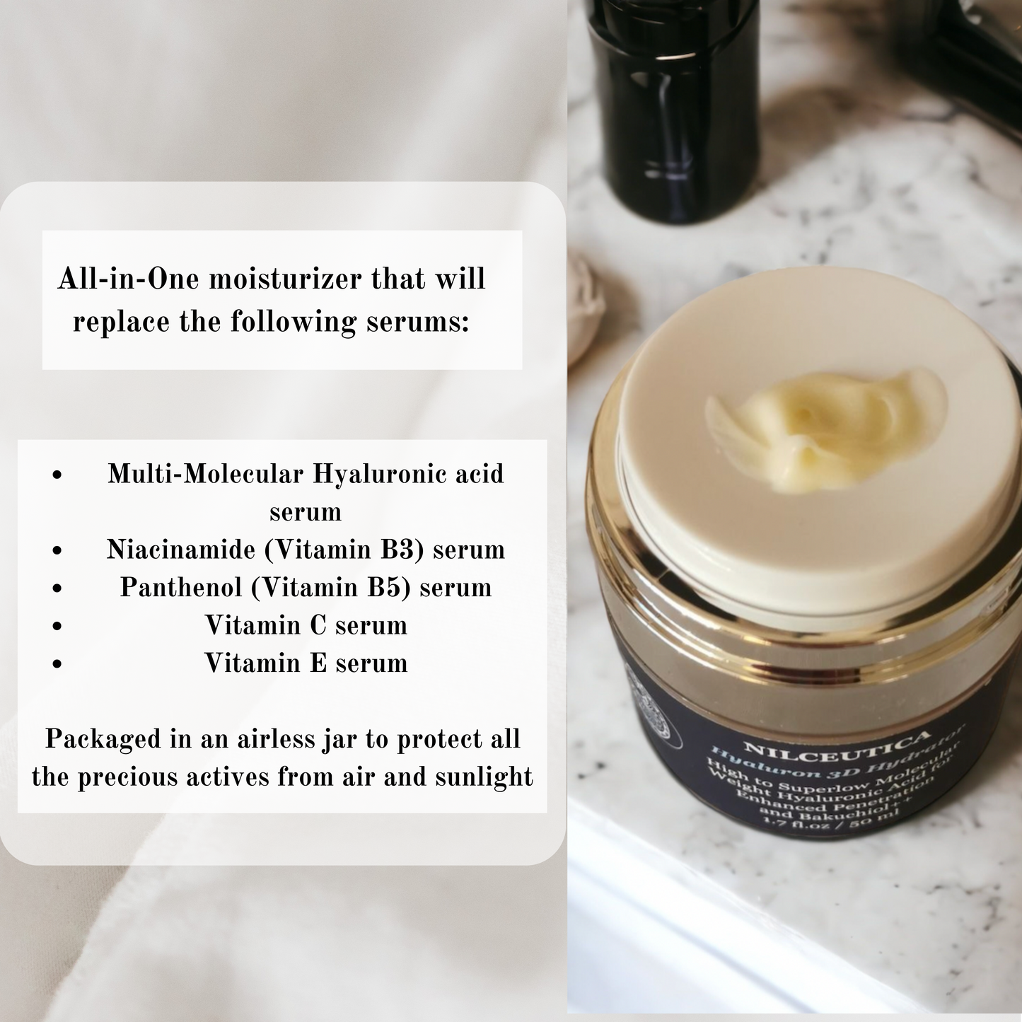 Hyaluron 3D Hydrator Multi Lamellar Emulsion The Advanced Response Face and Neck Cream-Serum