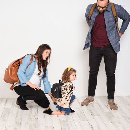 The Sleepy Panda Buddy - Vegan Leather Ultra-Mini Backpack