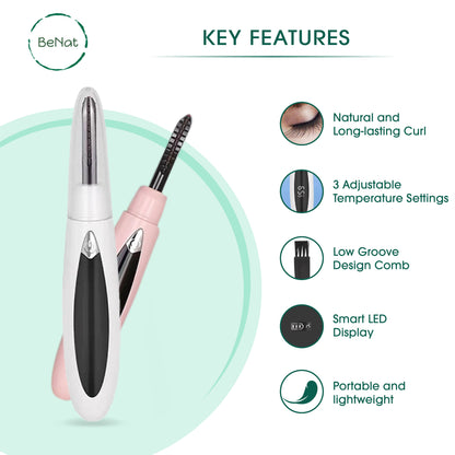 The Effortless Beauty Kit -Facial Hair Remover, Eyebrow Trimmer & Heated Eyelash Curler Set