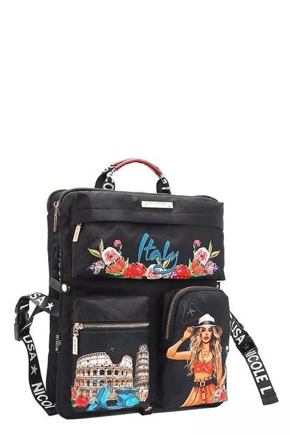 Nicole Lee USA Multi-Pocket Travel Backpack