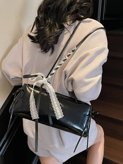 Lace Decor Shoulder Bag