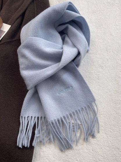 Fringe Solid Color Scarf