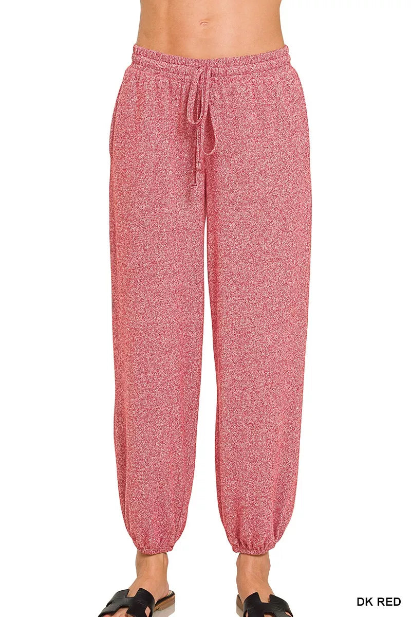 Zenana Soft Melange Hacci Jogger