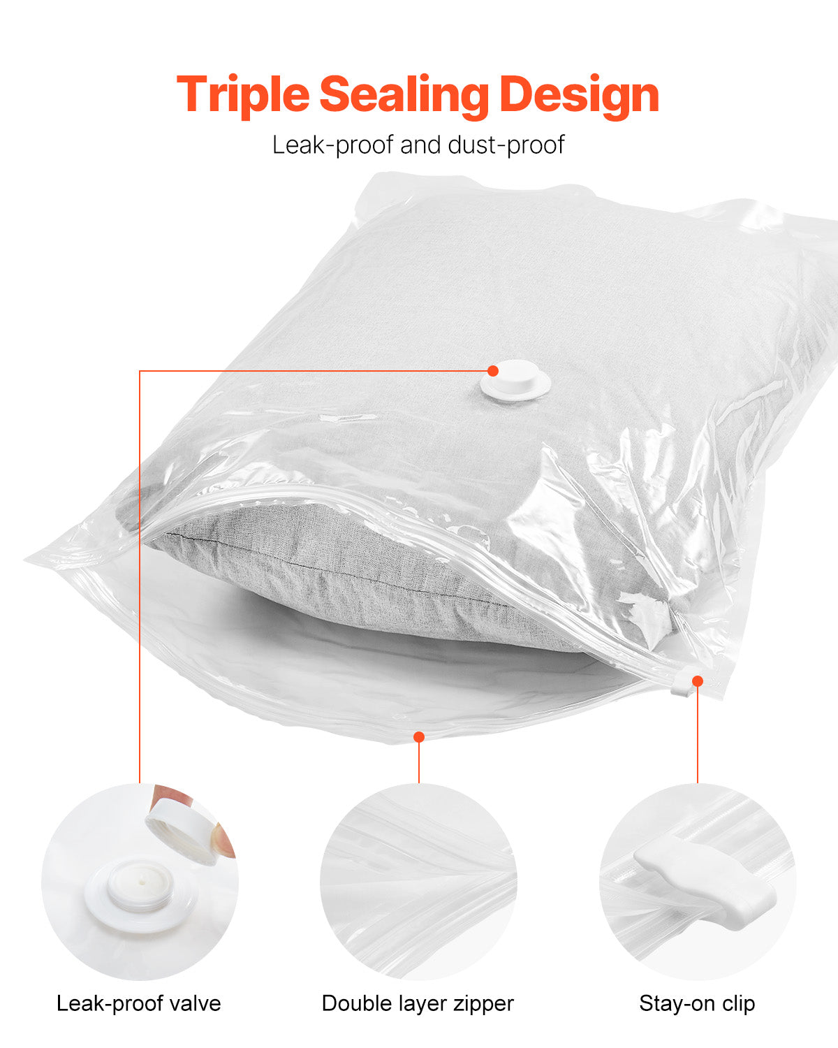 15 Pack Vacuum Storage Bags With Electric Pump, Space Saver Bags Compression For Comforters And Blankets, Sealer Clothes Storage Travel Essentials