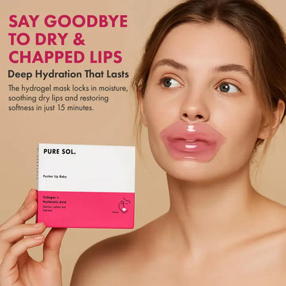 PURE SOL. Beauty Pucker Up Baby - Cherry Blossom Hydrogel Collagen Lip Mask