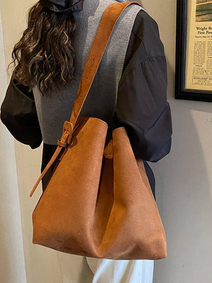 Buckle Adjustable Strap Tote Bag
