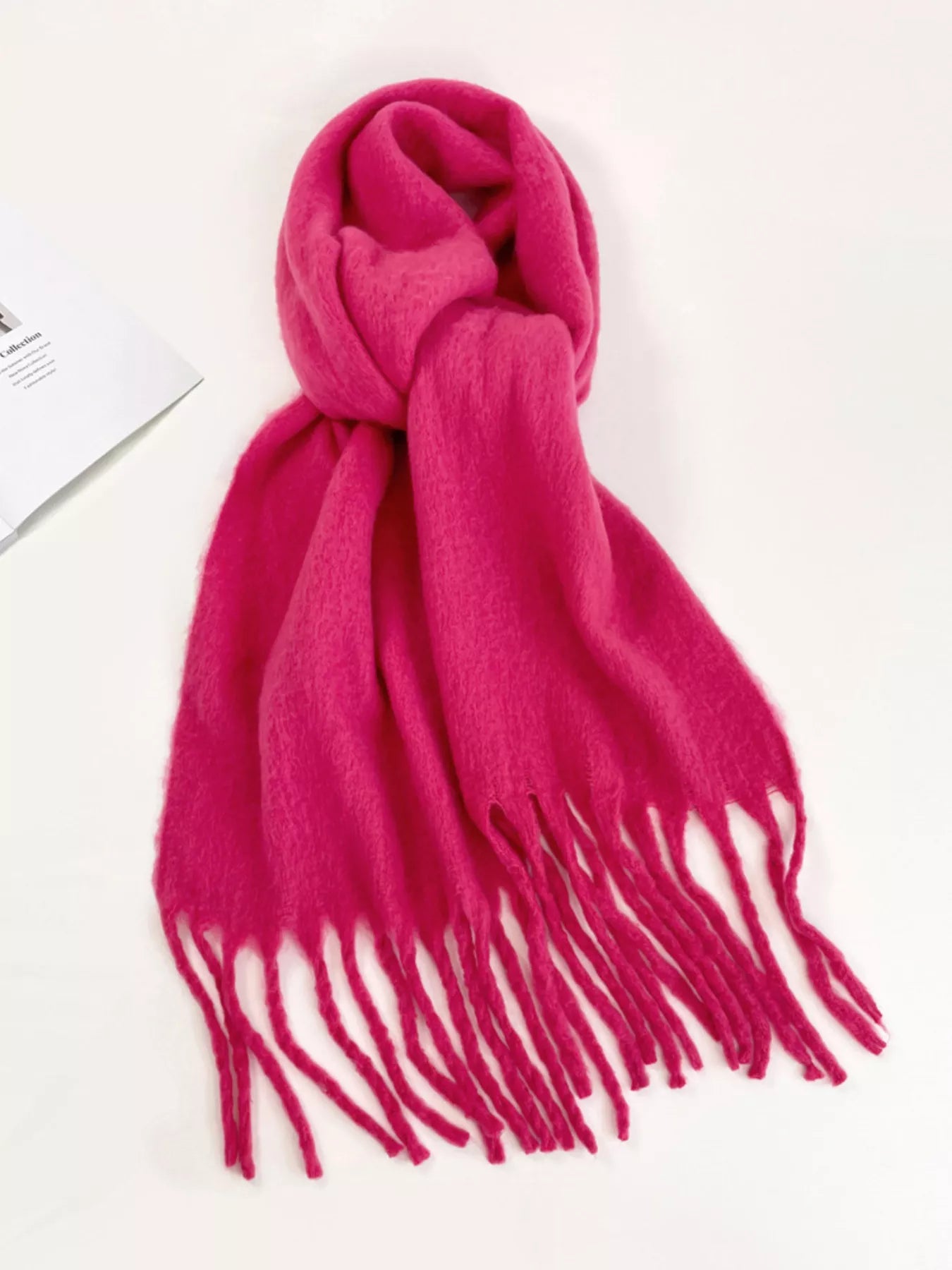 Fringe Hem Soft Winter Scarf