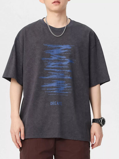 Men's Plus Size Vintage Washed Graphic Oversized T-Shirt