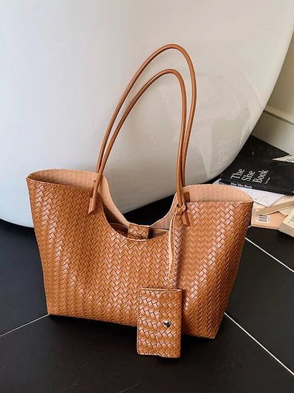 Woven Texture Large Capacity Tote Bag