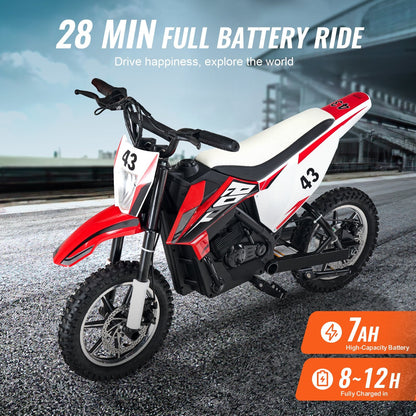 Kids Ride On Motorcycle 36V Electric Motorbike With LED For Kids Aged 14+