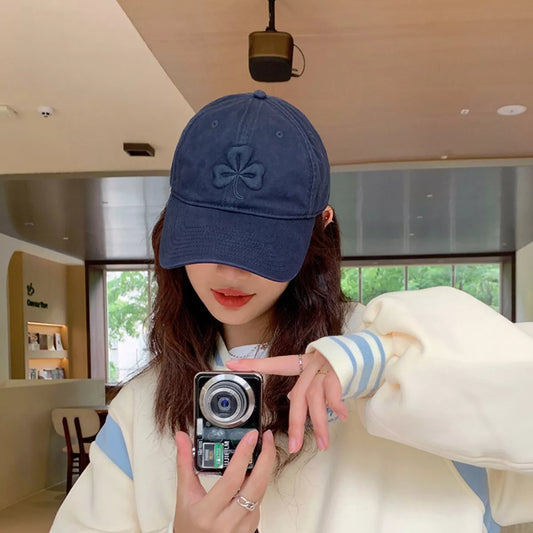 Clover Embroidered Baseball Cap