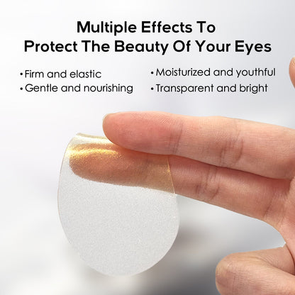 Golden Peptide Collagen Eye Mask, Moisturizing Eye Patches For Puffy Eyes And Dark Circles, 60PCS Hydrating Skincare