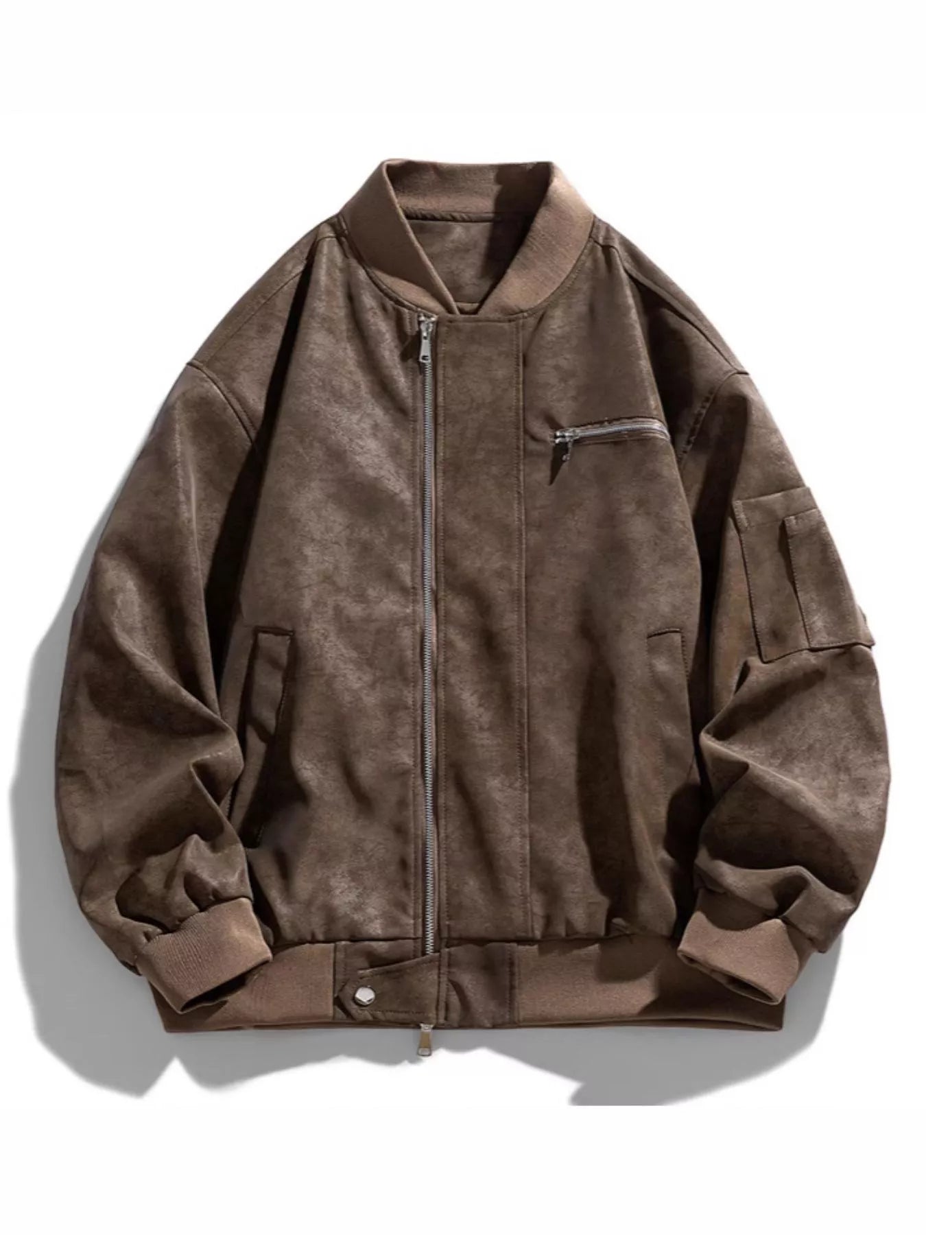 Men's Plus Size Vintage Zip Up Jacket