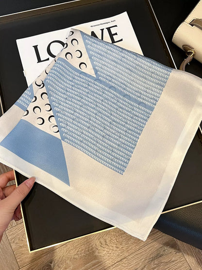 Printed Silk Square Scarf