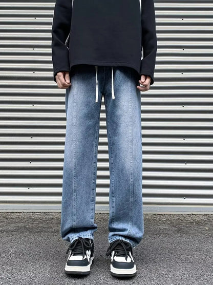 Men's Plus Size Wash Straight Leg Jeans