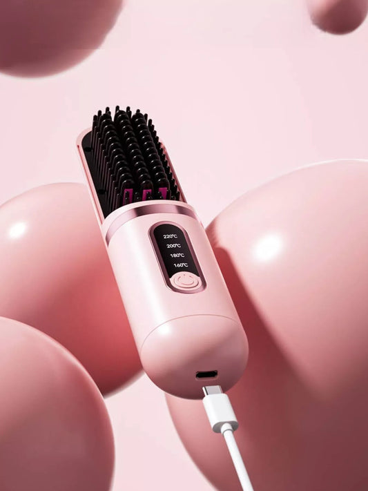 Portable Heated Hair Straightening Comb
