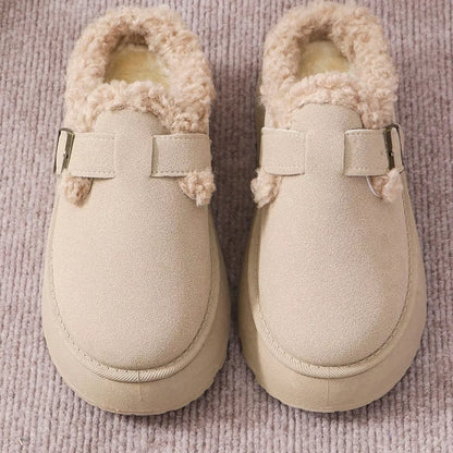 Round Toe Platform Slippers