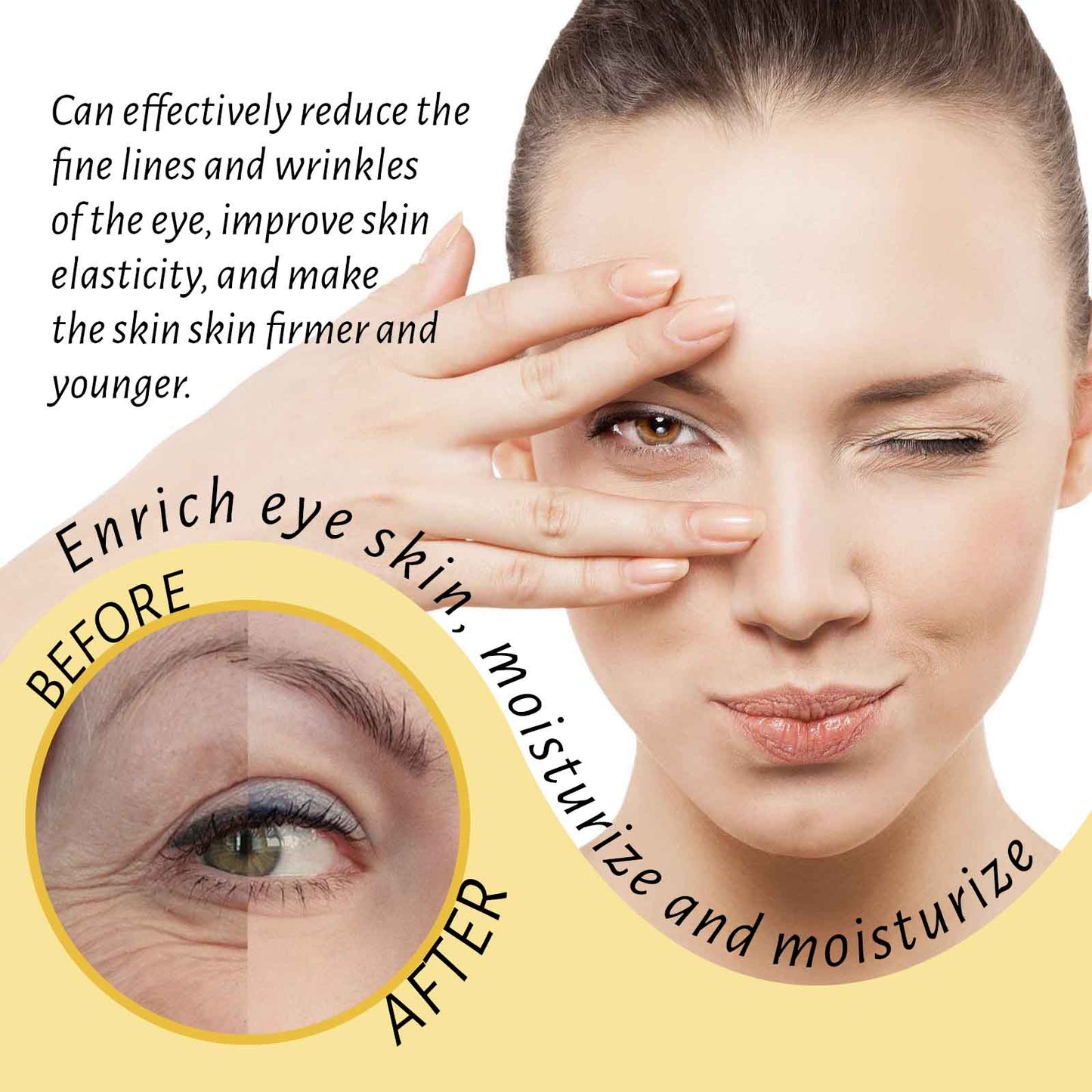 Hoygi Eye Ball Essence Oil Moisturizes And Moisturizes Eye Skin, Lightening Fine Lines And Softening Eye Area Essence Oil