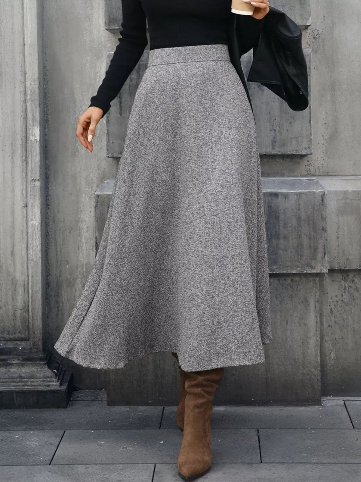A-Line Midi Skirt