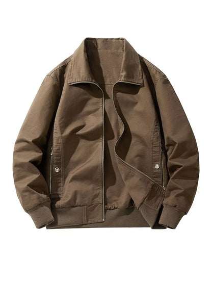 Men's Plus Size Casual Zip Up Jacket