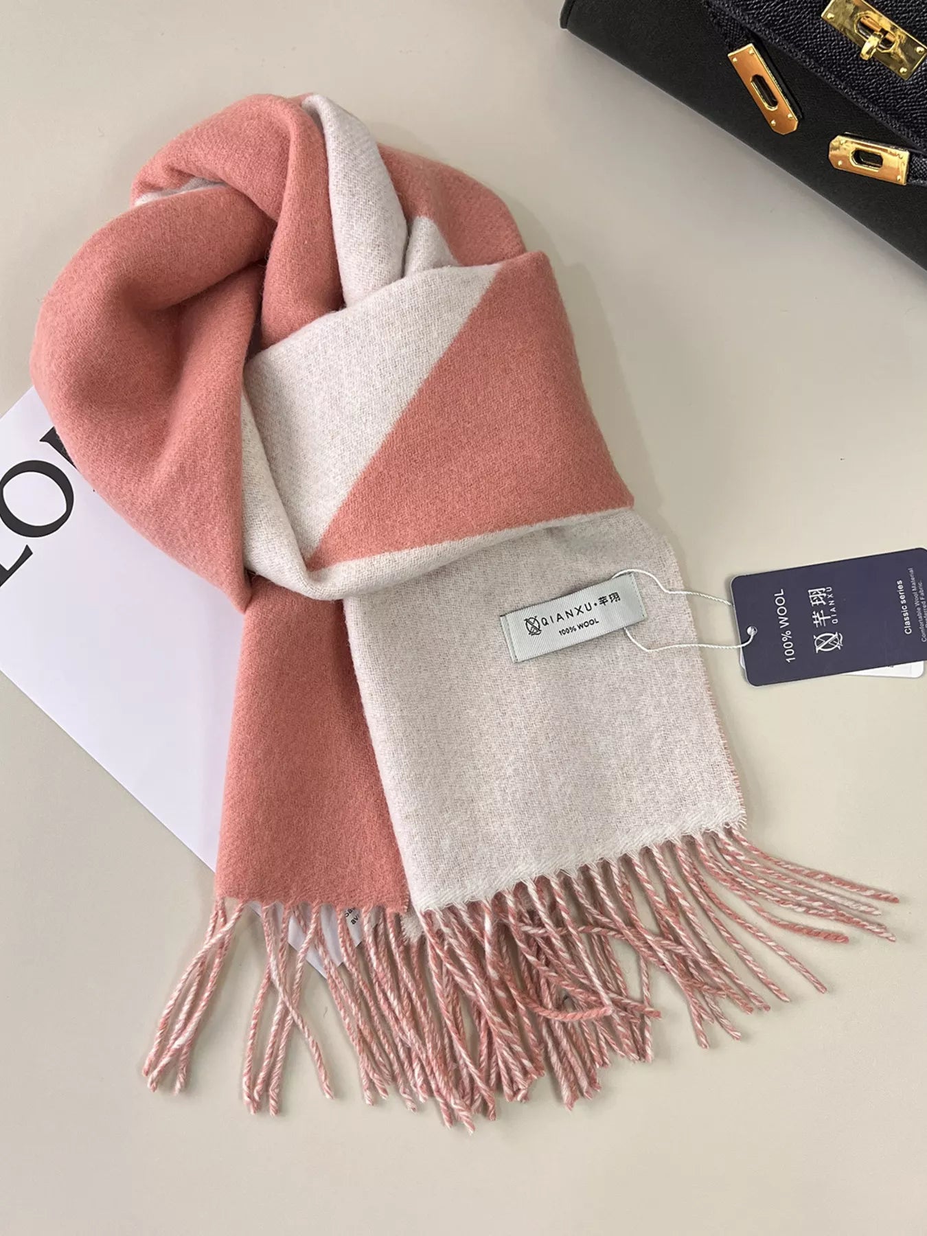 Fringe Color Block Scarf
