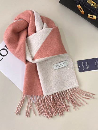 Fringe Color Block Scarf