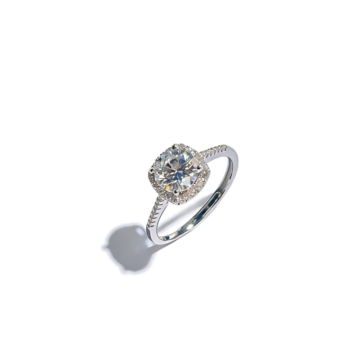1 Carat Moissanite 925 Sterling Silver Ring