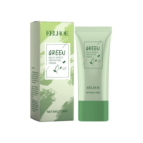 EELHOE Green Tea Protective Cream Outdoor Protective Refreshing Smooth Delicate Facial Acne Skin Daily Care Cream