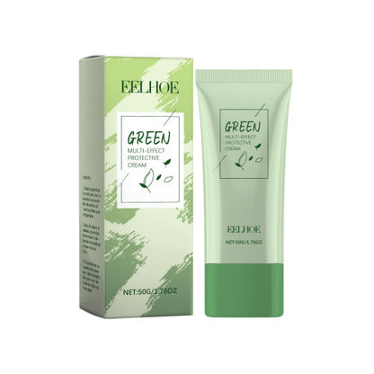 EELHOE Green Tea Protective Cream Outdoor Protective Refreshing Smooth Delicate Facial Acne Skin Daily Care Cream