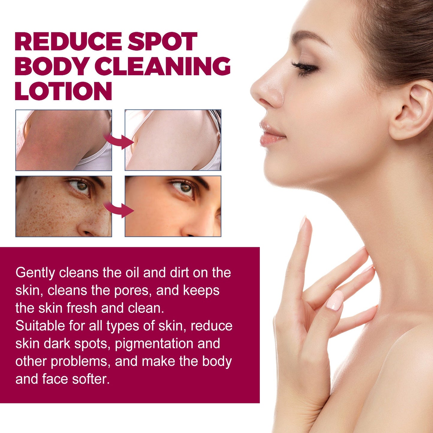 OUHOE Facial Cleanser Cleanser For Cleansing Pores, Moisturizing, Hydrating, Soft, Refreshing And Firming Skin